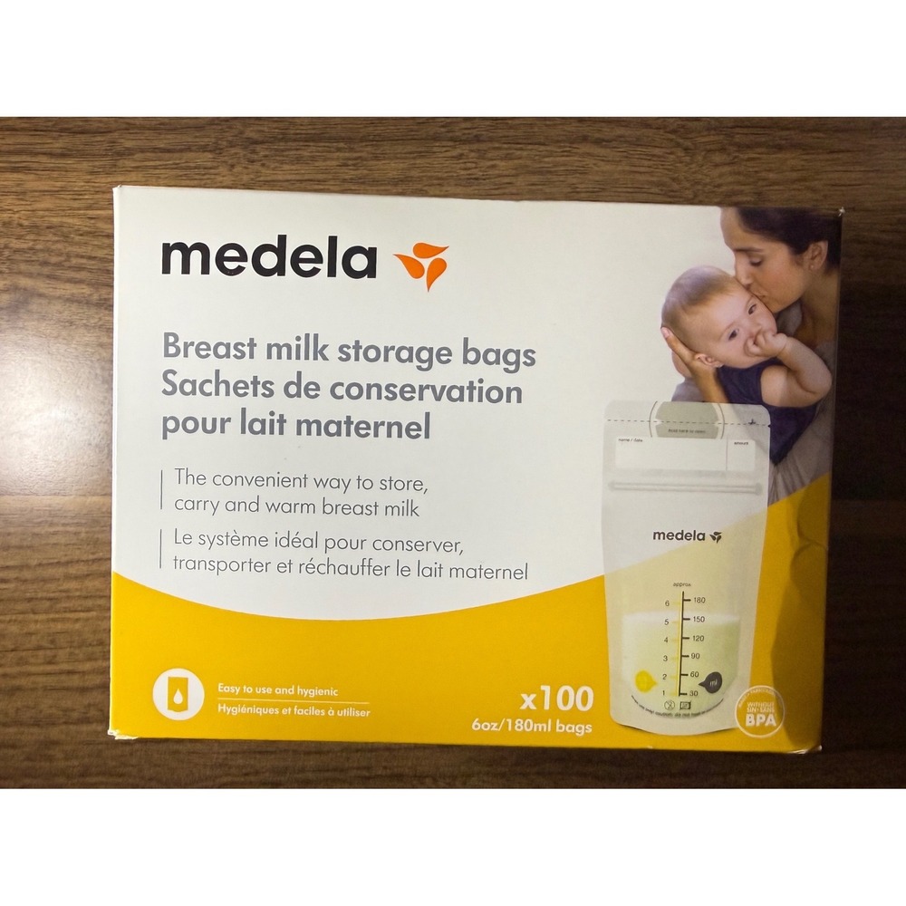 Medela Breast Milk Storage Bags 100ct 6oz 180ml NEW